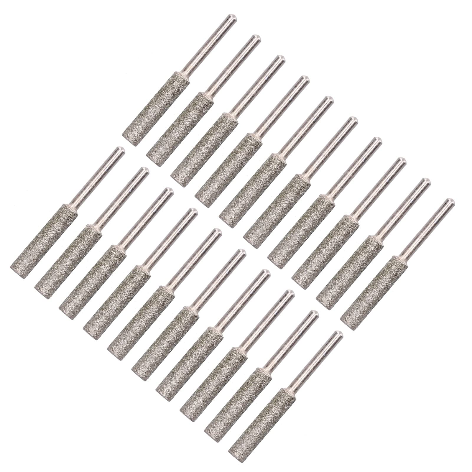 Chainsaw Sharpener, 20 Pieces Grinding Stones, 5.5mm Burr File for Sharpening and Polishing Chainsaw Blades