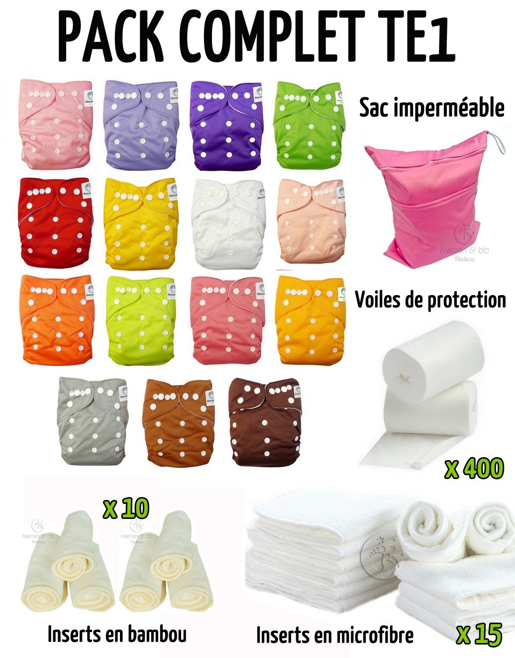 Voiles Sac Impermeable Tons Bleus Maman Et Nature Inserts Pack Complet Lot De 10 Couches Lavables Te2 Le Change Couches Schoolofbabywearing Com