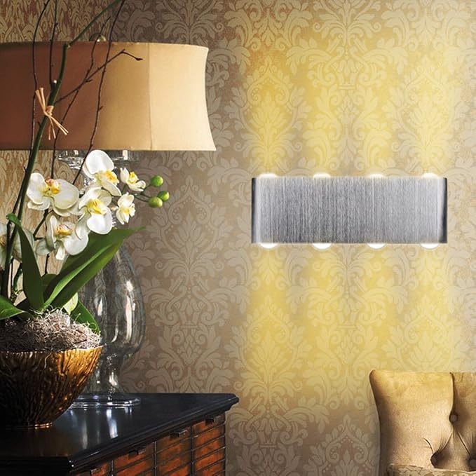 Rrimin New 8W Warm White High Power LED Wall Light Up Down Lamp Sconce Spot Lighting (Warm White)