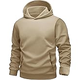 MAGCOMSEN Mens Hoodies Fashion Casual Athletic Hoody Pullover Fleece Lined Simple Soft Sweatshirts with Kangaroo Pocket