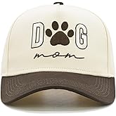 Waldeal Women's Embroidered Dog Mom Hat, Dog Mom Gifts for Women, Adjustable Two-Tone Baseball Cap