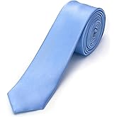 Landisun Black Tie Men Women Solid Skinny Ties Slim Ties Satin Tie