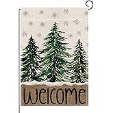 Christmas Decorations -Christmas Trees Garden Flag 12x18 Inch Double Sided Outside Christmas Tree Winter Holiday Yard Outdoor Decorative Flag