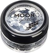 Moon Glitter Chunky Cosmetic Glitter - Silver Face Body Nails Hair Lips 3g view 1