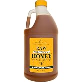 Bulk Honey - 6 LBS - Half Gallon of Raw Honey - Pure Unfiltered Delicious Healthy