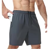 Yogitfly Men's Athletic Shorts 7" Workout Gym Shorts Quick Dry