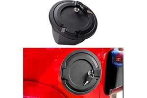 STANVEE Fuel Filler Door Exterior Accessories Gas Tank Cap Cover, Compatible with Gas Cap Cover No Locking Fuel Tank Door for 2018-2022 Jeep Wrangler （Unlimited） JL JLU 2 Door，4 Door (JL-001)