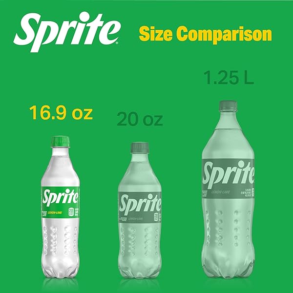 SPRITE LEMON-LIME CAFFEINE FREE SODA SOFT DRINK BOTTLES, 16.9 FL OZ, 6 PACK