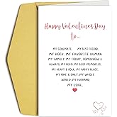 Oamiolek Romantic Poem Valentines Day Card for Husband, Heartfelt Husband Valentines Day Card for Him, Cute Vday Card from Wife, Happy Valentines Day To My Husband Card