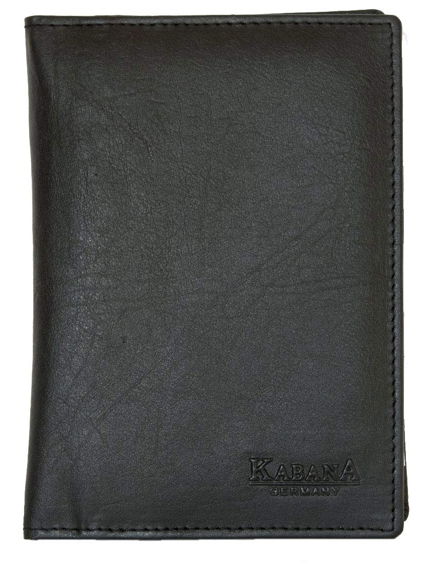 Kabana Black unisex genuine leather passport holder - wallet - cover