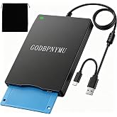 GODBPNYMU 3.5-inch Floppy Disk Drive, Portable USB Floppy Disk Drive | External USB-C FDD Plug and Play,1.44MB Floppy Disk Copier Compatible with Laptops, PCs, Win11/10/8/XP, macOS Comes with bag