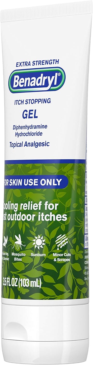 Benadryl Extra Strength Cooling Relief Anti-Itch Gel, Diphenhydramine HCI, 3.5 fl. oz: Health & Personal Care