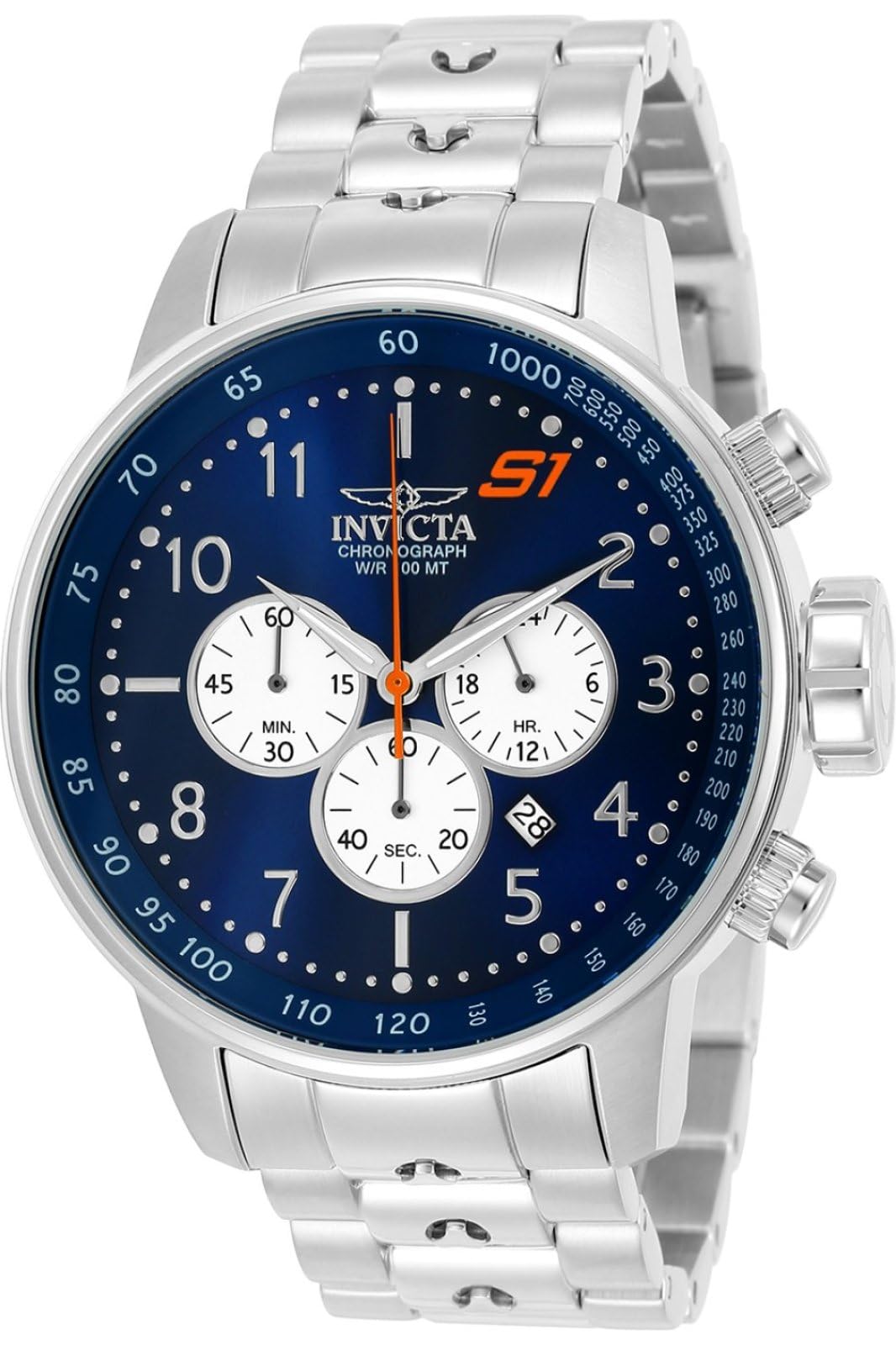 Invicta S1 Rally 23080 Men's Watch - Waterproof - Analogue - Quartz Movement - stainless steel with blue dial - 48mm