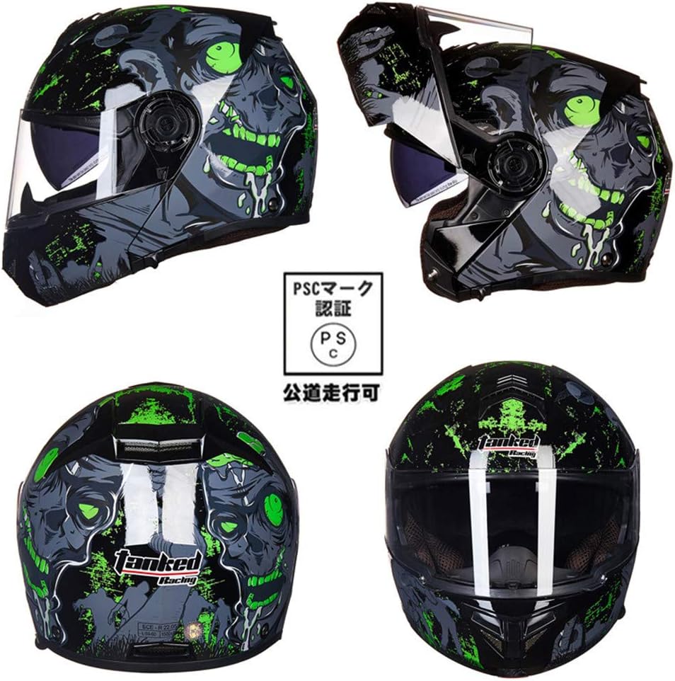 Amazon Tanked Racing T270 システムヘルメット 全16色 M 3l バイクヘルメットフルフェイス Bike Helmetジェット フリップアップ 男女兼用ダブルシールド オートバイ ジェットヘルメット Psc規格品 商品1 3xl 頭囲61 63cm システム 車 バイク