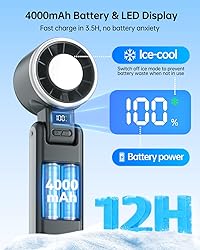 TriPole Portable Handheld Turbo Fan with Ice