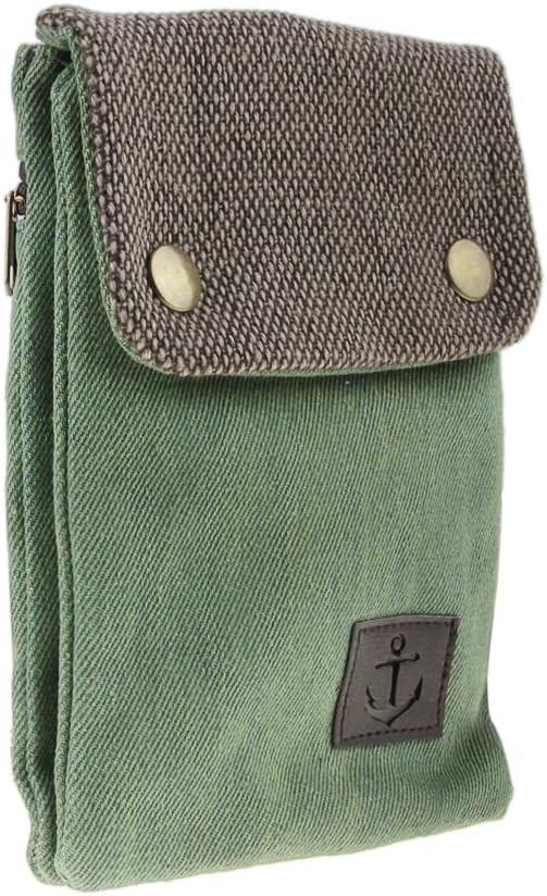Cell Phone Holder Mini Crossbody Bag Purse Shoulder Bag Smartphone Mobilephone Wallet Unisex Cotton Canvas Bag Purse for Keys Coins - Image 3