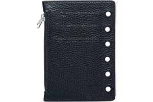 Moterm Zipper Flyleaf for Pocket Organiser - with Card Slots (Pebble-Black)