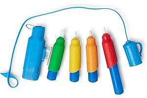 Melissa & Doug Water Wow! Pen Pack - 4 Color-with-Water Pens, Sprayer, Tether Cap