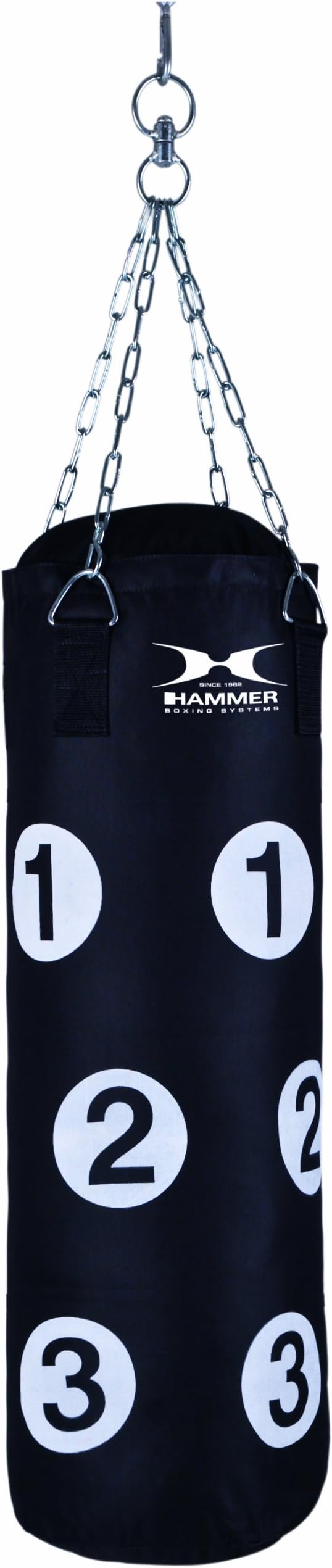 Hammer Boxing Unisex's Sparring Home Fit Punching Bag-Black/White, 80 x 30 cm