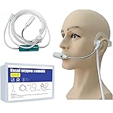 Nasal Cannula for Oxygen, 7ft Oxygen Tubing, Adult, Ear Hooks, PP Box | FSA/HSA Eligible. Non-insert open-flow design for comfort-focused wellness oxygen sessions.