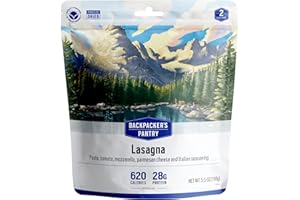 Backpacker's Pantry Lasagna - Freeze Dried Backpacking & Camping Food - Emergency Food - 28 Grams of Protein, Vegetarian - 1 Count