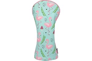 SHABIER Blue&Pink Golf Headcover with Flamingos Design for Golf Club