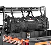 KEMIMOTO Double UTV Tool Bag Rack Rear Roll Cage Storage Compatible with Polaris Ranger and Most UTVs, Hunting Gear Holder wi