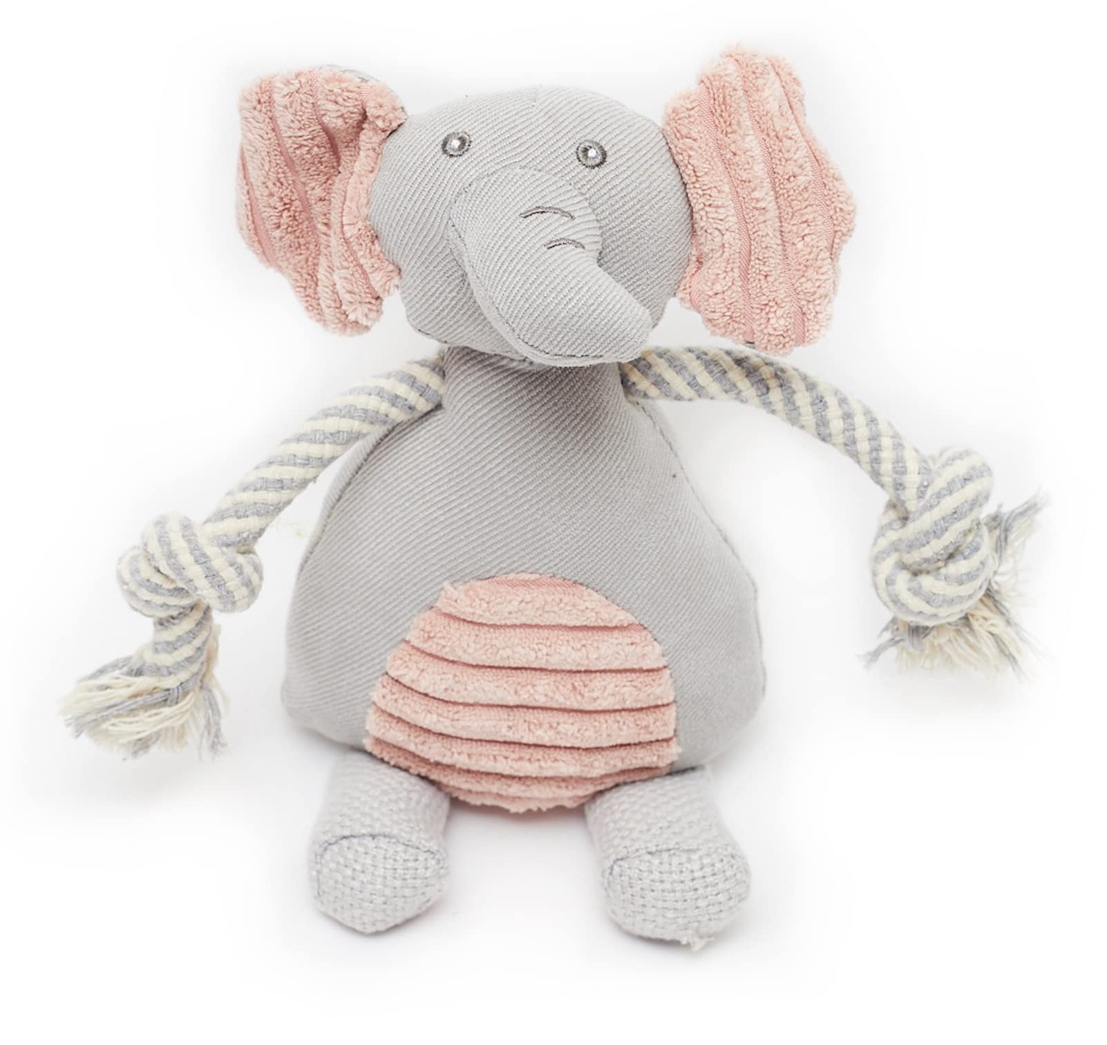 Pet London Rope Plush Dog Tug Toy-Bear or Elephant-great for puppy or small dog (Elephant)