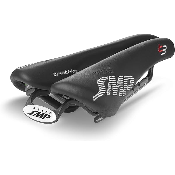 SMP Selle T3 Triathlon Racing Bike Saddle Steel Rails 246 x 133mm Black  Leather : Sports \u0026 Outdoors