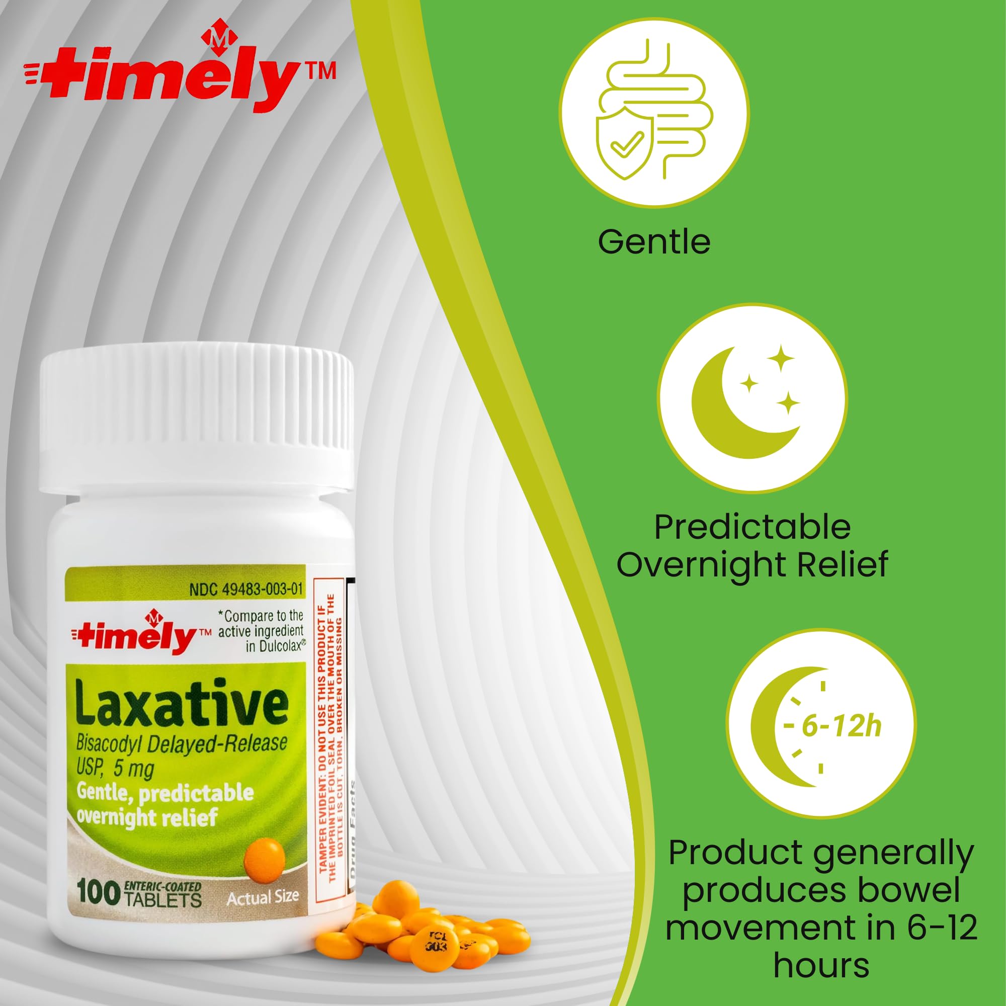 Mua TIME-CAP LABS, INC. Timely Laxative Bisacodyl 5mg Tablets ...
