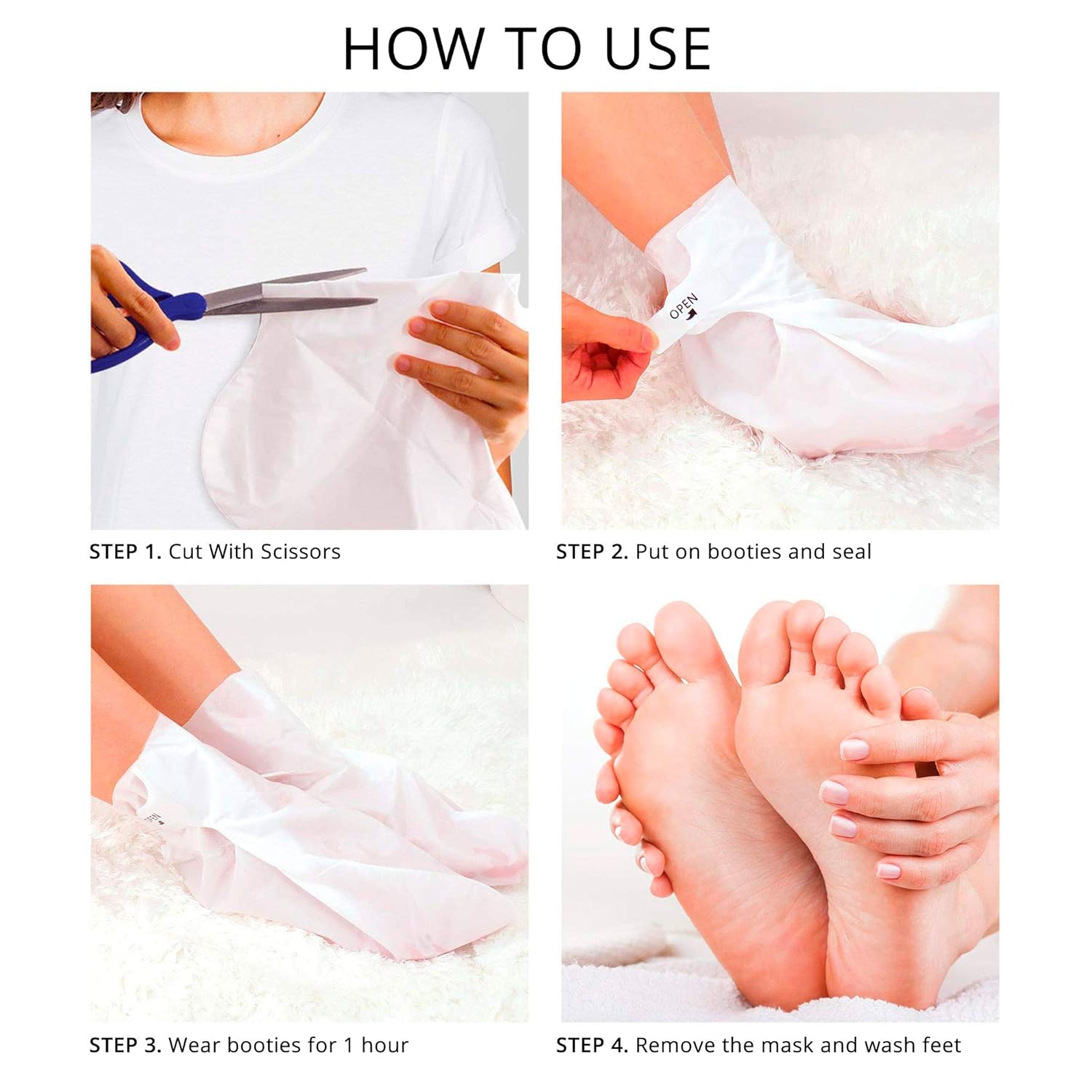 Voglily Foot Peel Mask Exfoliating Booties for Peeling Off Calluses & Dead Skin, Exfoliant for Soft baby Feet, Men & Women Upadted Version 2 Pack: Beauty