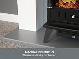Adam Huxley Fireplace Suite White Grey Oak Black Aviemore Electric Stove 39 Inch view 6