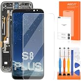 TFT for Samsung Galaxy S8 Plus Screen Replacement for Samsung S8 Plus LCD Display G955F G955A G955U LCD Digitizer Touch Screen Assembly Repair Part with Frame(No Fingerprint)