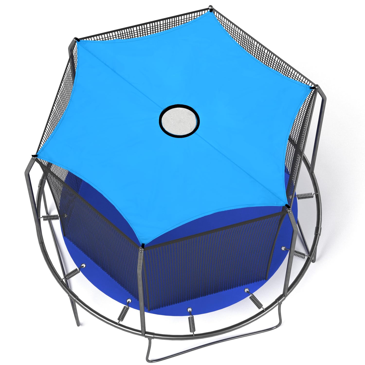 lasuroa Soft Outdoor Trampoline Awning Tent, Sun Canopy Protection Trampoline Sunshade Cover Easy to Install Trampoline Shade Accessories Suitable for Outdoor Backyard Playground