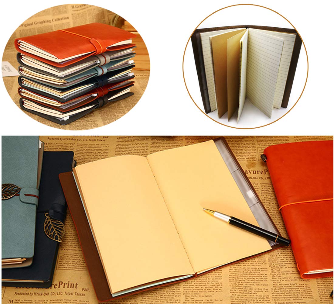 Travelers Notebook Refillable Leather Journal Antique Handmade