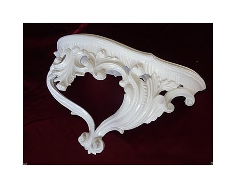 Lnxp Wandkonsole Wandregal Wandboard Konsole Hängekonsole Ablage Regal mit Ornamente Verzierungen 38x20x15,5cm Antik Barock R