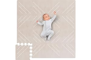 ZICOTO Stylish Foam Baby Play Mat for Your Girl or Boy - Soft Interlocking Puzzle Floor Mat Creates A Safe Play Area for Little Ones - A Beautiful Playmat That Fits Nicely Into Any Playroom