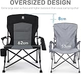 EVER ADVANCED Oversized Camping Chair Set of 2 230kg Heavy Duty Wide Folding view 4