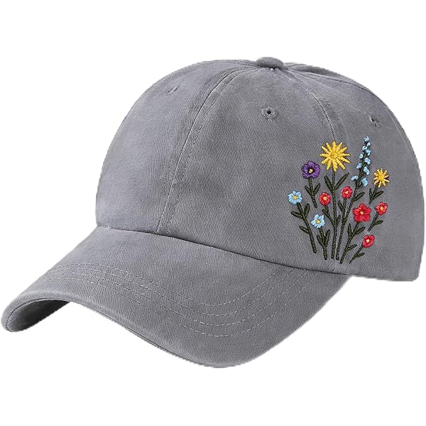 Amazon.com: Floral Embroidered Baseball Cap for Women Girls  display picture 1