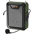 SHIDU Voice Amplifier, 18W Speaker with Microphone IPX5 Waterproof Portable Megaphone PA Systems 2500mAh Rechargeable Battery for Teachers, Tour Guide, Training