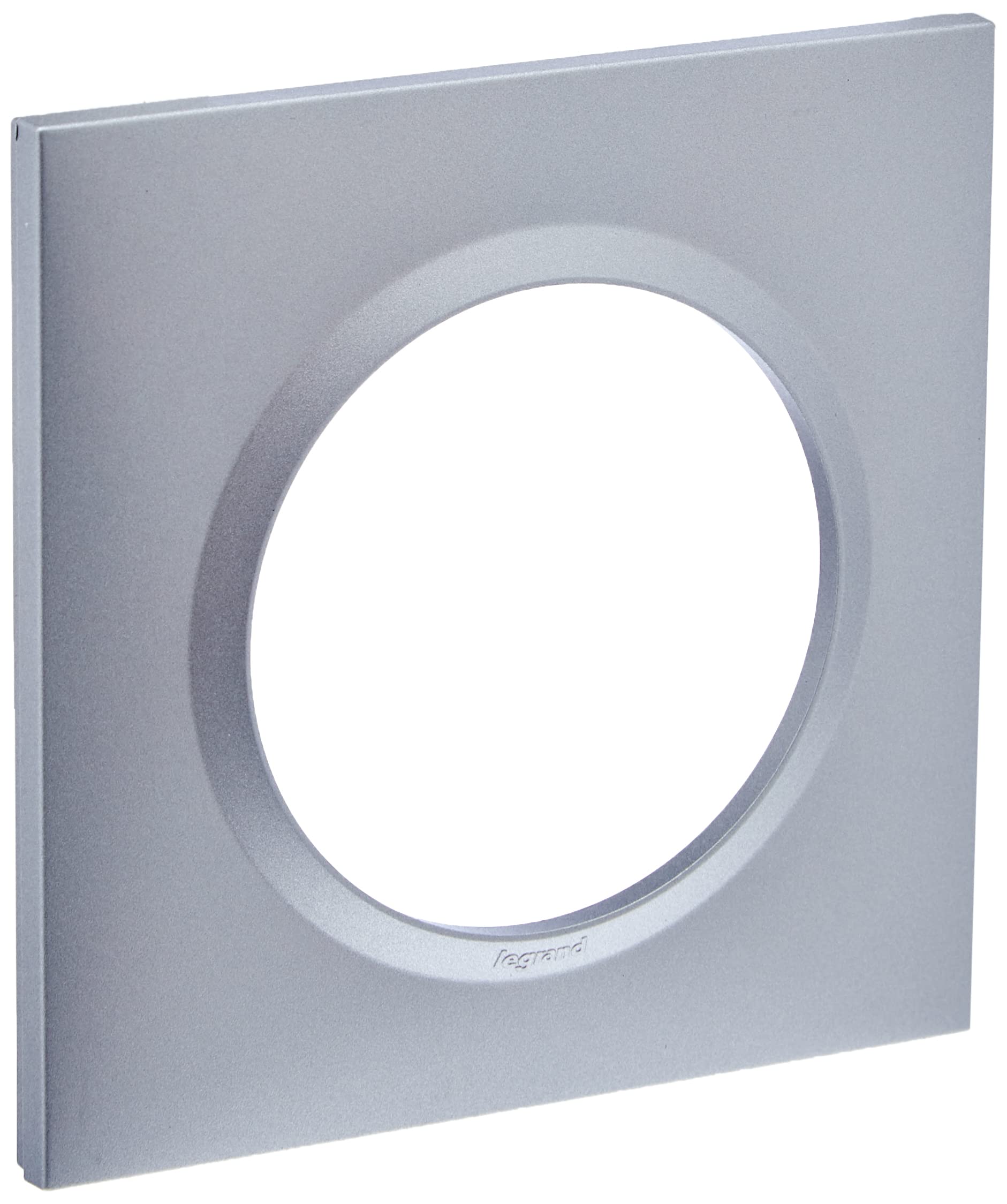 Legrand 600851 Square Dooxie Plate with 1 Post Aluminium Effect