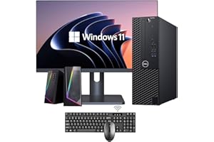 Dell Optiplex 3060 Desktop Computers Windows 11 Pro with 27 Inch Monitor, Intel i5 Processor Up to 4.1Ghz, 16GB RAM 512GB M.2