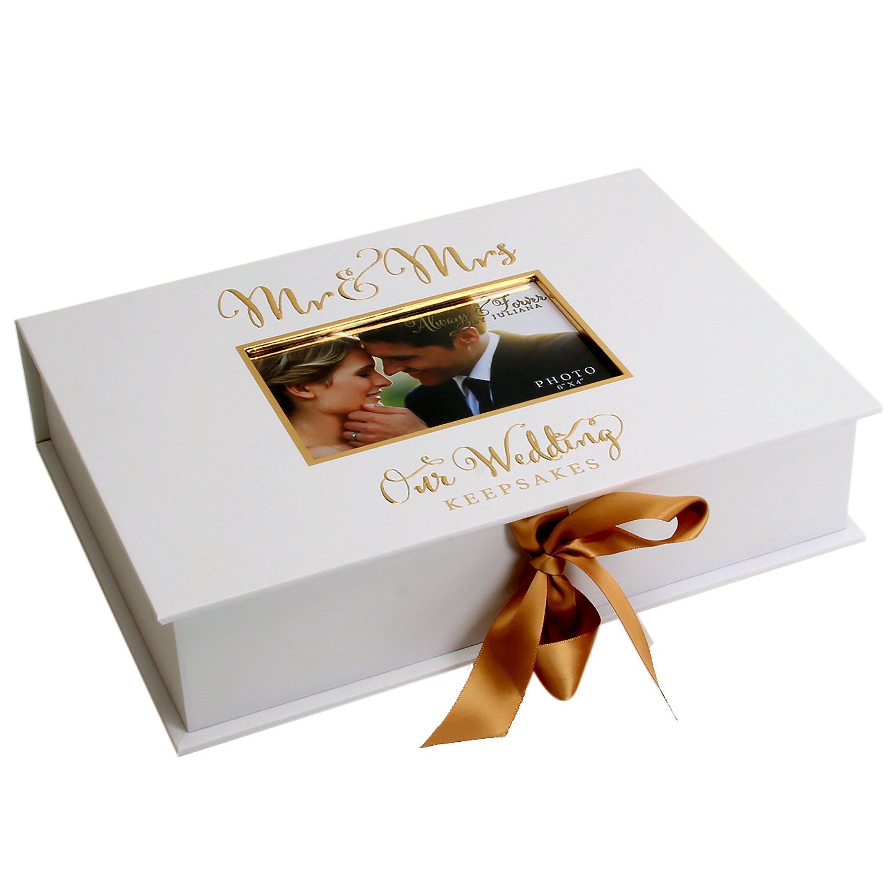Sole Favors Always & Forever WG705 A4 Gold Foil Keepsake Box, Wood, Wood