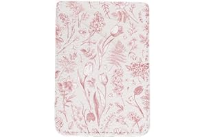 uCOLOR Phone Card Holder Sleeves PU Leather Wallet Pocket Credit ID Case Pouch 3M Adhesive Sticker on Back of iPhone Samsung Galaxy Android Phones (Nude Flowers)