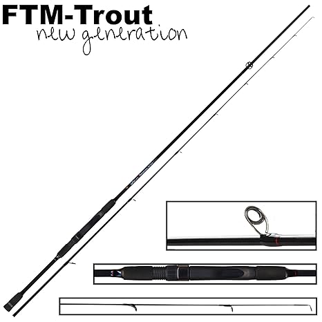 FTM Virus Spoon XP 5 2,40m 1-6g - Spinnrute zum Spinnangeln auf Forelle, Blinkerrute zum Forellenangeln, Forellenrute für Spo
