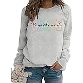 NAKAEOE Registered Nurse Sweatshirt Women RN Nurse Long Sleeve Graphic Shirts Nursing School Student Pullover Tops