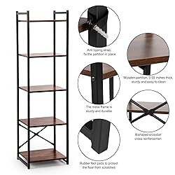 thksbought 5-Layer Bookshelf, Wooden