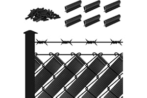 Chain Link Fence Privacy Strip, 196ft. Fence Privacy Strip, (Includes 100 Clasps) Black，Fence Covering Privacy, Suitable for 