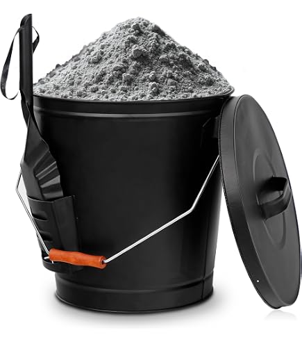 ASH ブラック フリンジ サンダル　箱付き Amazon.com: ZENY 5 Gallon Fireplace Ash Bucket with Lid and Shovel