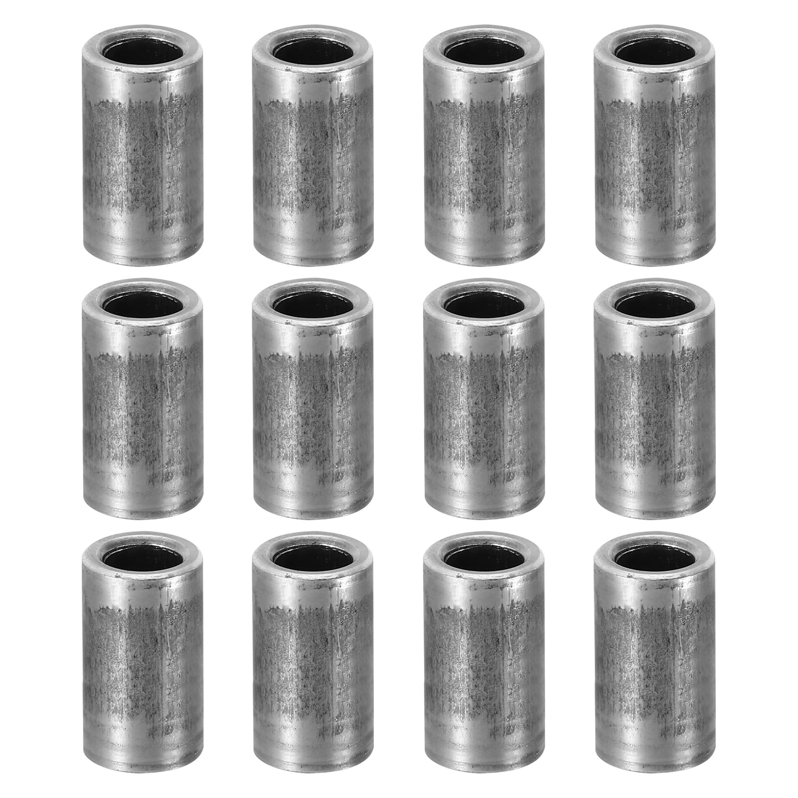 PATIKIL M6 Steel Spacers, 24 Pcs Metal Spacers Steel 6mm ID x 10mm OD x 19mm L Carbon Steel Spacer Screw Standoff Round for 1/4in or M6 Screw Bolts